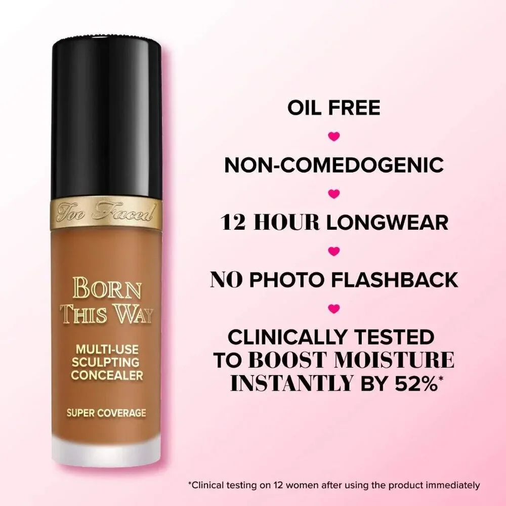 Too Faced Born This Way Super Coverage Longwear Concealer Shortbread NEW .45floz